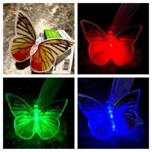 NWT LED Butterfly Clip Fiberoptic Decor